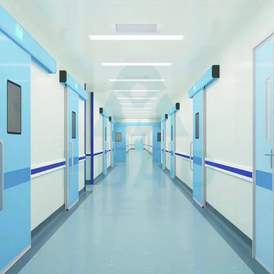 الغذاء والصيدلة غرفة نظيفة أوتوماتيكية الباب المنزلق الفولاذ بناء سلس
